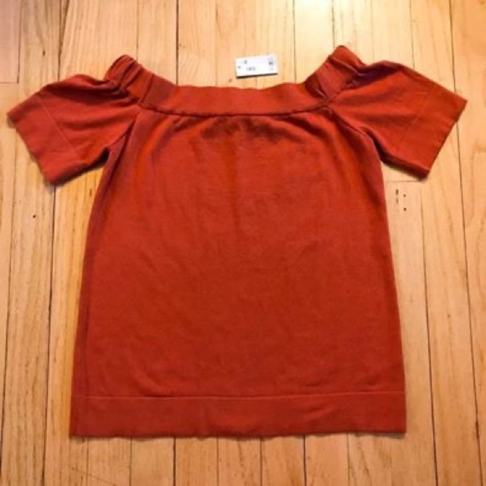 The Limited Off-Shoulder Top Burnt Orange -Size XS